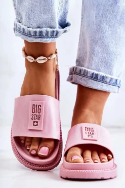 Damskie Klapki Big Star JJ274A303 Różowe