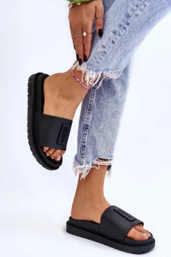 Damskie Klapki Big Star LL274429 Czarne