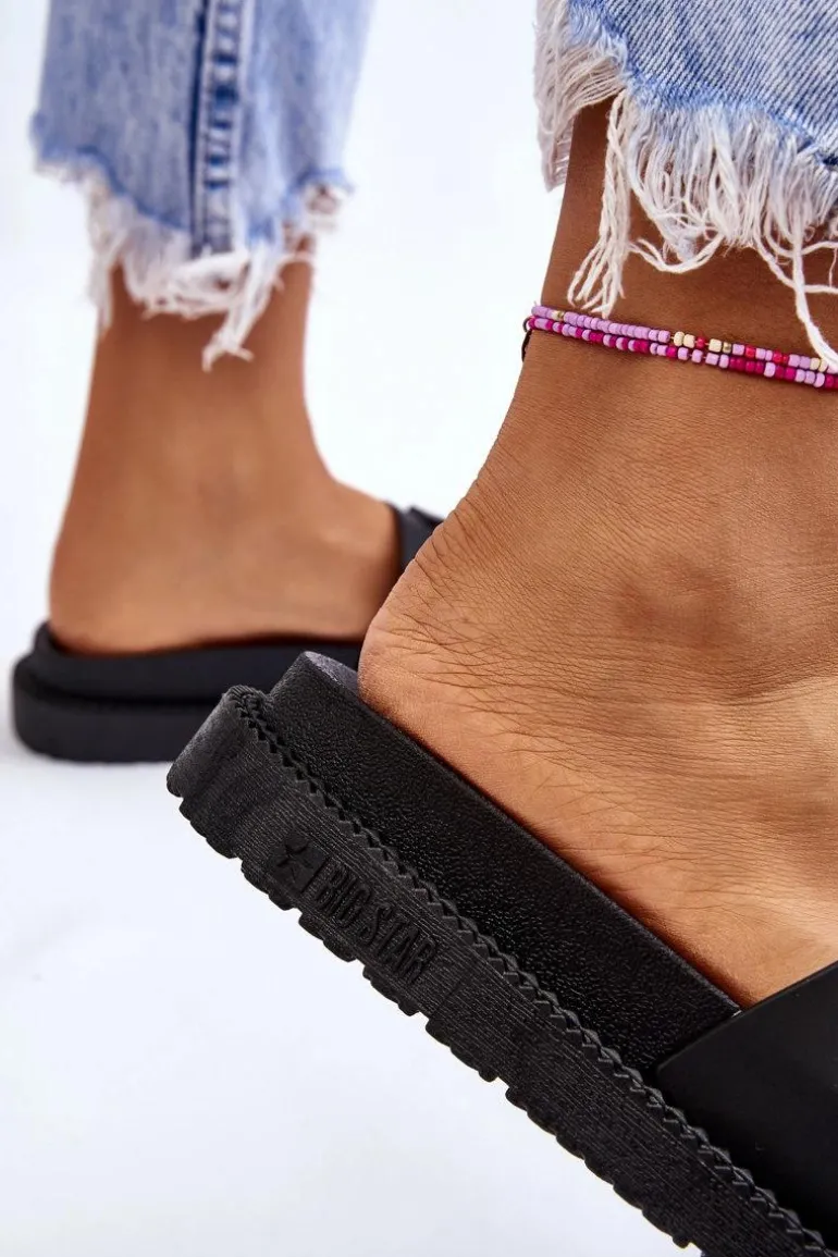 Damskie Klapki Big Star LL274429 Czarne