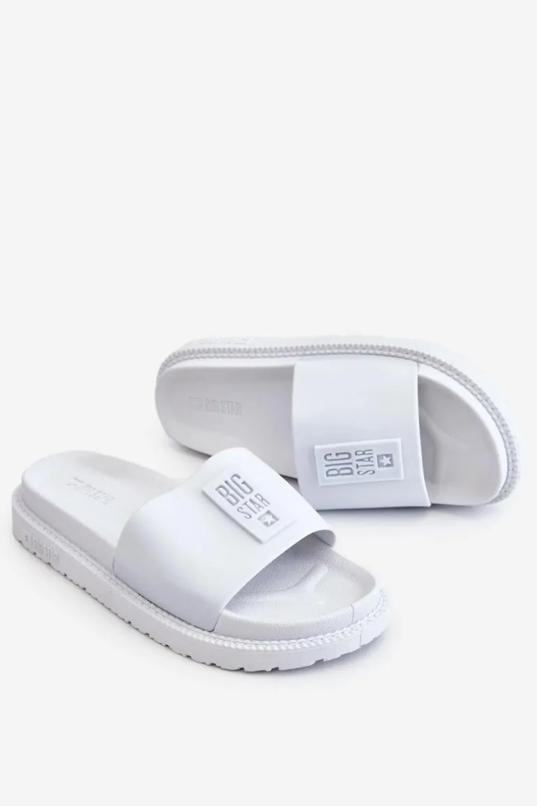 Damskie Klapki Big Star LL274428 Białe