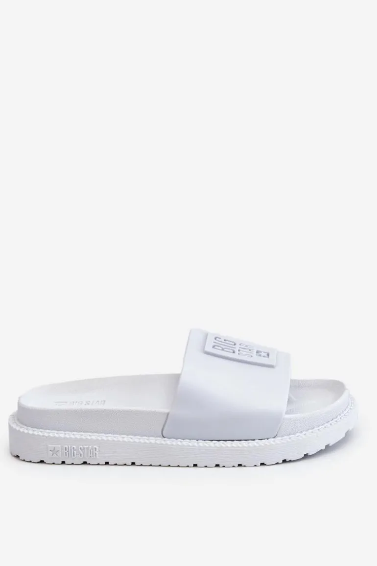 Damskie Klapki Big Star LL274428 Białe