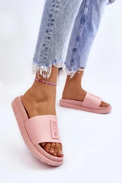 Damskie Klapki Big Star LL274425 Jasnoróżowe