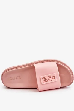Damskie Klapki Big Star LL274425 Jasnoróżowe