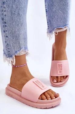 Damskie Klapki Big Star LL274425 Jasnoróżowe