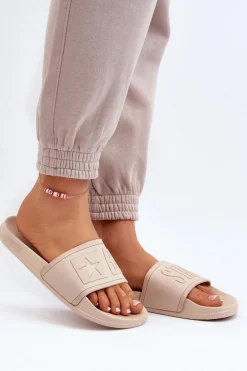 Damskie Klapki Big Star NN274A645 Beżowe