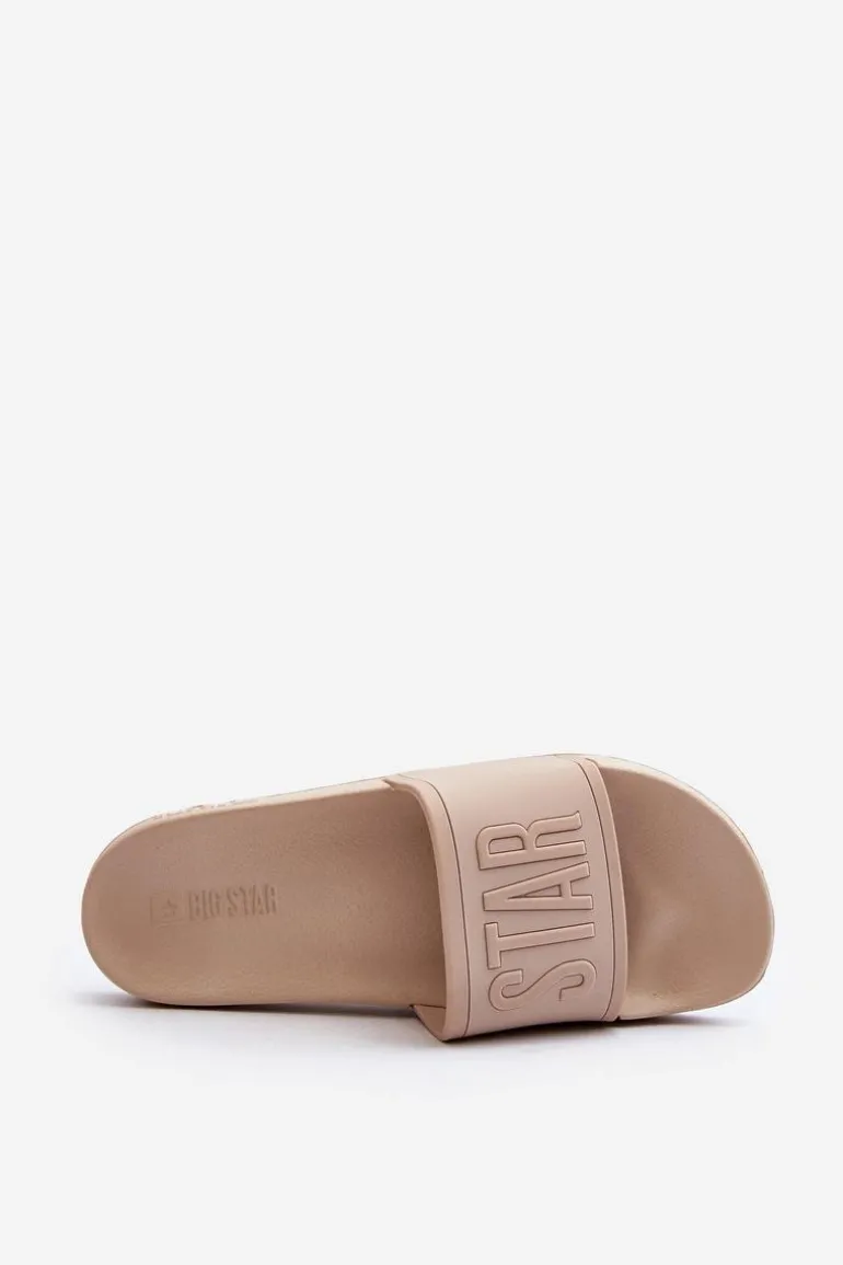 Damskie Klapki Big Star NN274A645 Beżowe