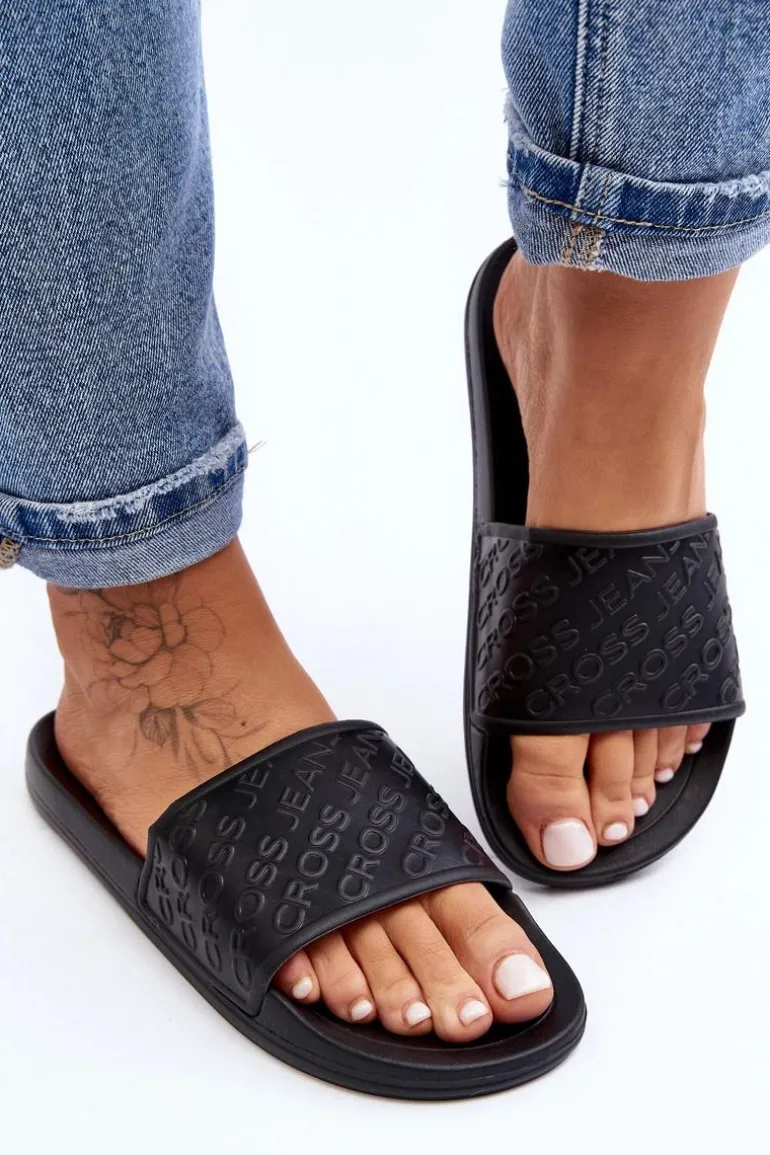 Damskie Klapki Cross Jeans FF2R4153C Czarne