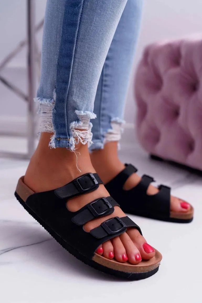 Damskie Klapki Czarne Big Star DD274139