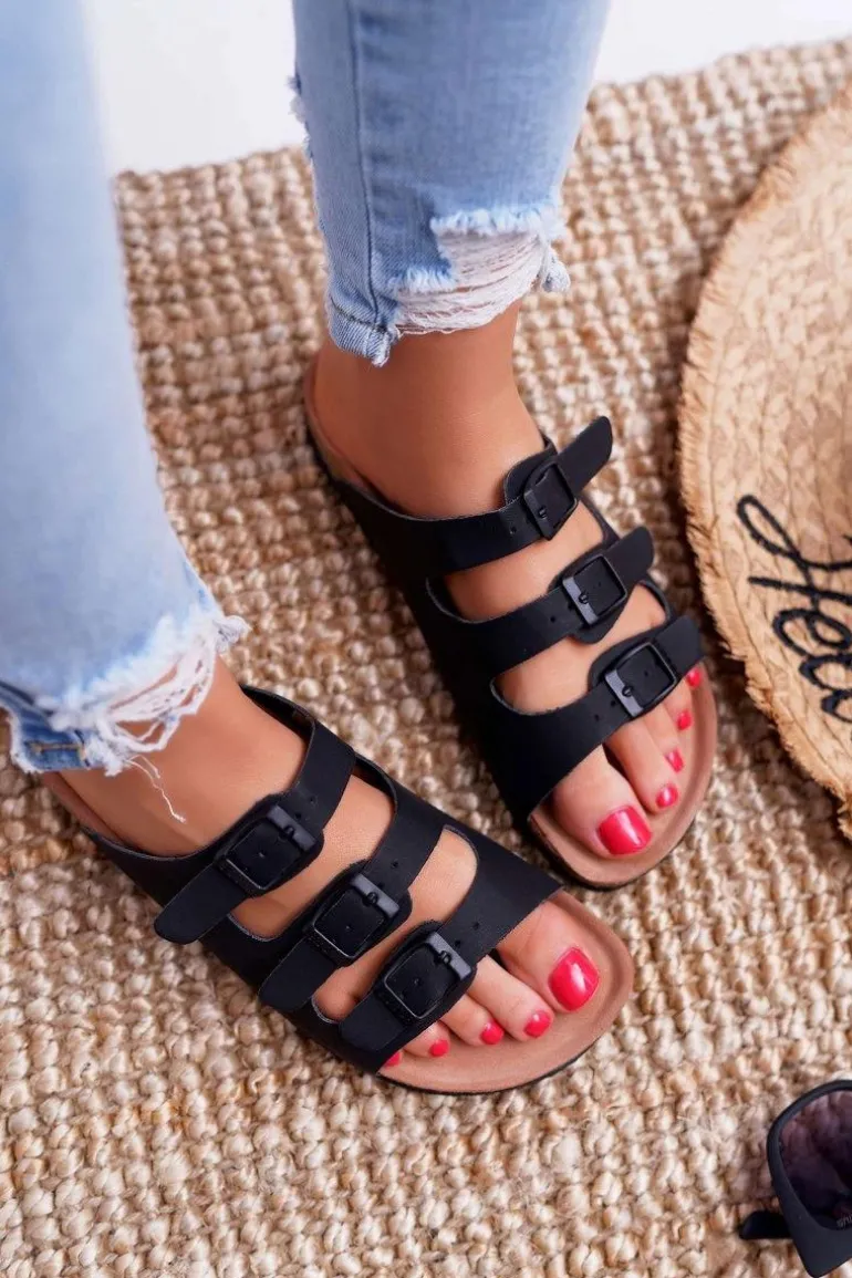 Damskie Klapki Czarne Big Star DD274139