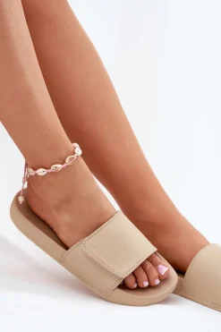 Damskie Klapki 4FMM00FFLIF031A-83S Beżowe