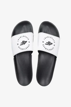 Damskie Klapki 4FMM00FFLIF044A-10S Biało-Czarne