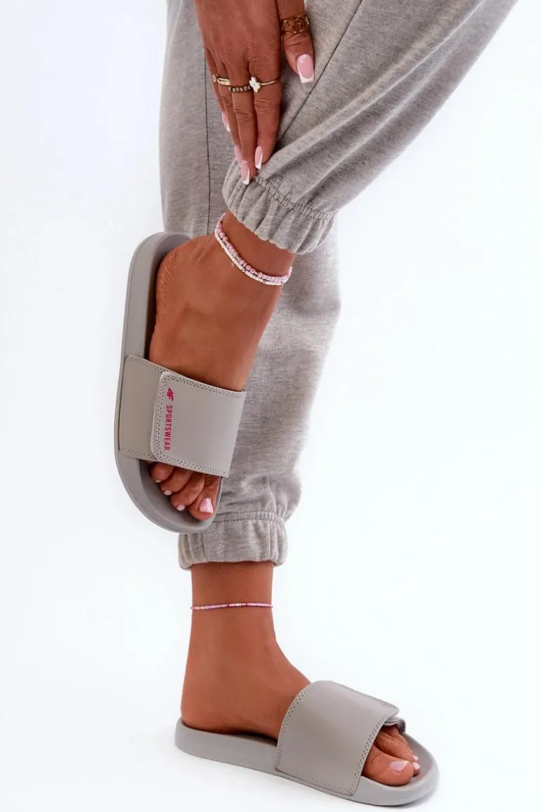 Damskie Klapki 4FMM00FFLIF031A-25S Szare