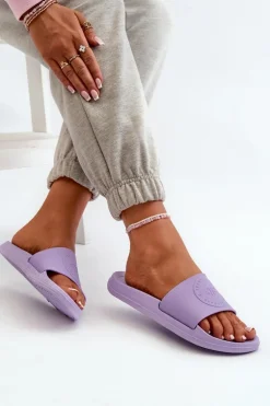 Damskie Klapki 4FMM00FFLIF045-52S Fioletowe
