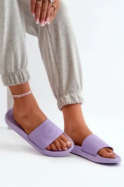 Damskie Klapki 4FMM00FFLIF045-52S Fioletowe