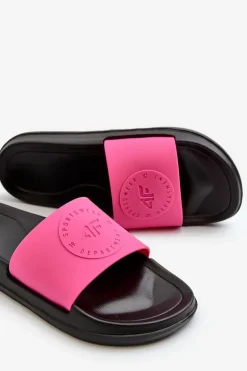 Damskie Klapki 4FMM00FFLIF045-55S Różowo-Czarne