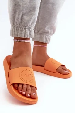 Damskie Klapki 4FMM00FFLIF045-70S Pomarańczowe