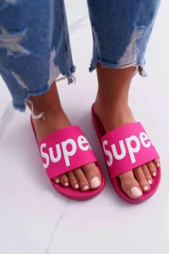 Damskie Klapki Fuksja Super Losaria