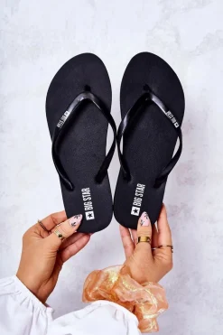 Damskie Klapki Japonki Big Star JJ274A379 Czarne