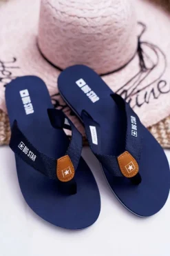 Damskie Klapki Japonki Big Star DD274A254 Granatowe