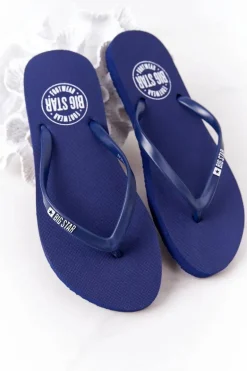 Damskie Klapki Japonki Big Star FF274A614 Granatowe