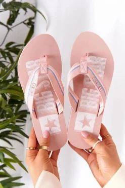 Damskie Klapki Japonki Big Star HH274A060 Różowe