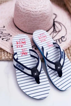 Damskie Klapki Japonki Big Star DD274A250 Granatowe