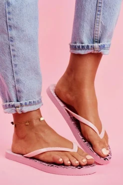 Damskie Klapki Japonki Big Star FF274A304 Różowe