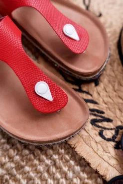 Damskie Klapki Japonki Czerwone Big Star DD274128