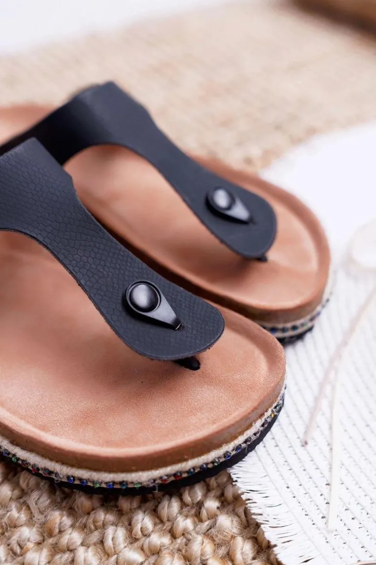 Damskie Klapki Japonki Czarne Big Star DD274132