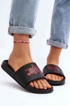 Damskie Klapki Lee Cooper LCW-24-42-2483L Czarne