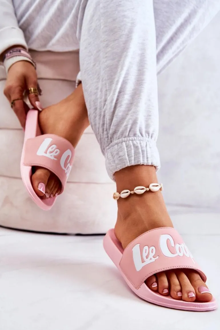 Damskie Klapki Lee Cooper LCW-22-42-0998 Różowe