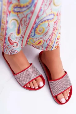 Damskie Klapki Na Korku Z Kryształkami Do It!