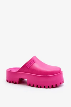 Damskie Klapki Na Masywnej Podeszwie Big Star NN274019 Fuksja