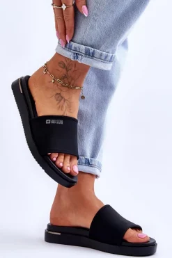 Damskie Klapki Na Platformie Big Star LL274930 Czarne