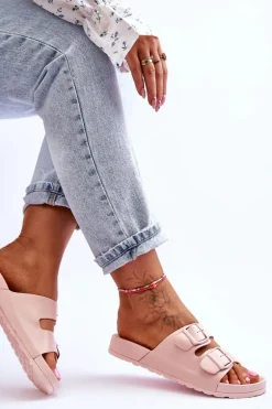 Damskie Klapki Na Platformie Różowe Vertigo