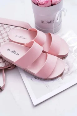 Damskie Klapki Różowe Viane