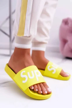 Damskie Klapki Żółte Super Losaria