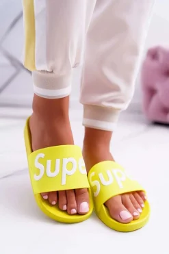 Damskie Klapki Żółte Super Losaria