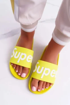 Damskie Klapki Żółte Super Losaria