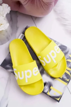 Damskie Klapki Żółte Super Losaria