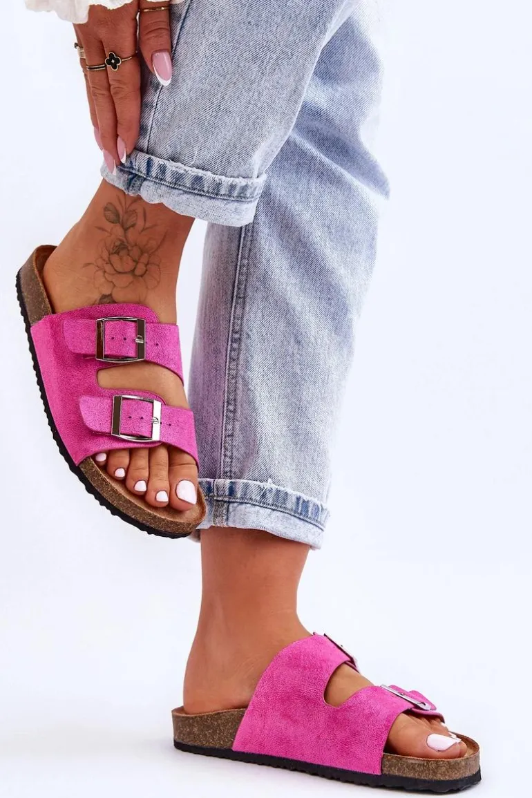 Damskie Klapki Wsuwane Fuksja Destino