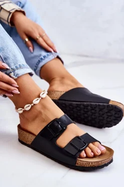 Damskie Klapki Wsuwane Inblu NM000028 Czarne