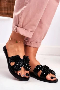 Damskie Klapki Z Cyrkoniami Swallow