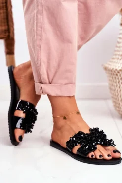 Damskie Klapki Z Cyrkoniami Swallow