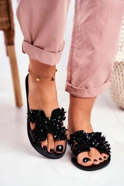 Damskie Klapki Z Cyrkoniami Swallow