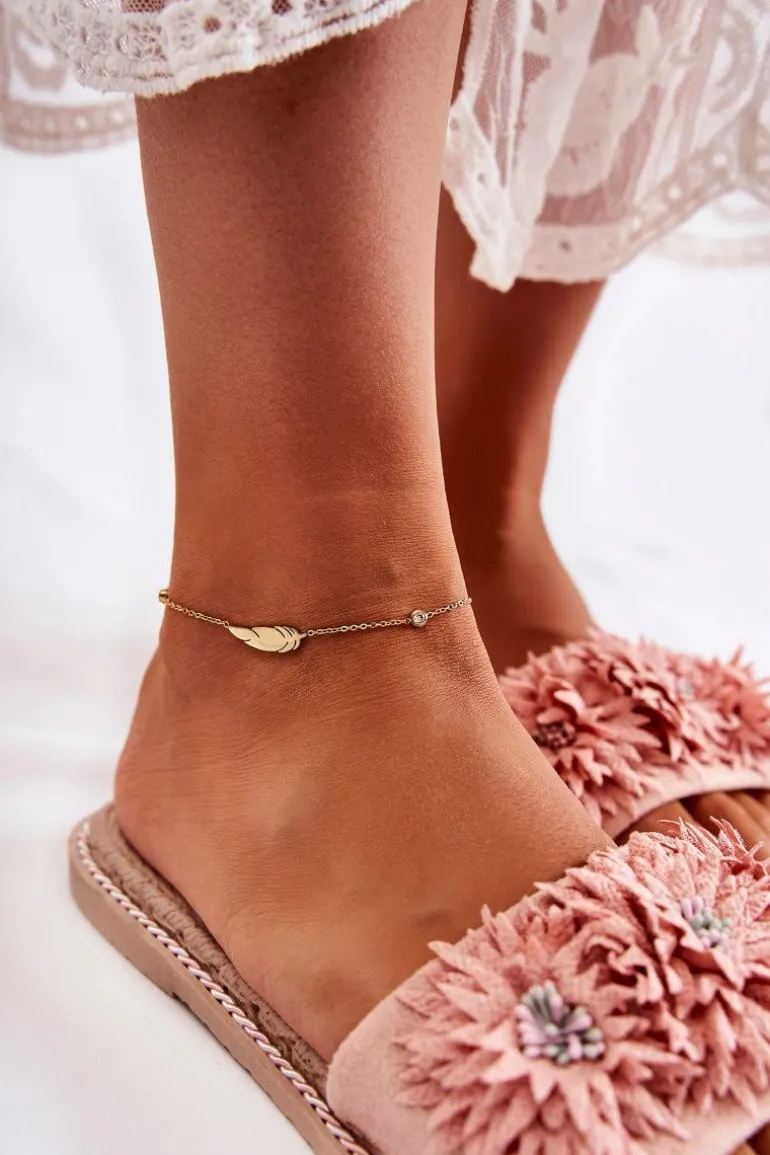 Damskie Klapki Z Materiałowymi Kwiatami Różowe Susana