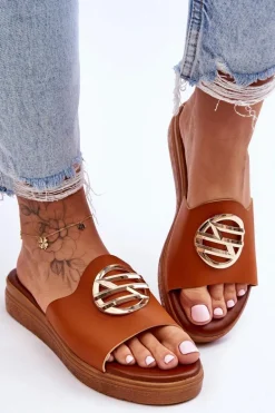 Damskie Klapki Z Ozdobą Camel Secrets