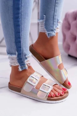 Damskie Klapki Złote Big Star DD274135