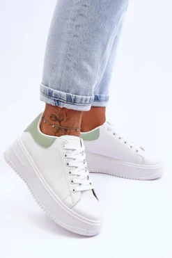 Damskie Klasyczne Buty Sportowe Biało-Zielone Night Trip
