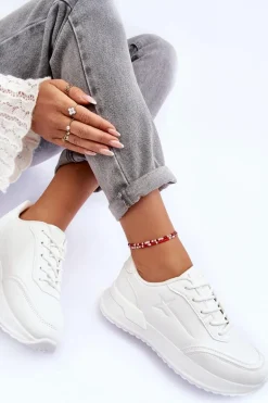 Damskie Klasyczne Buty Sportowe Big Star MM274224 Białe